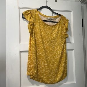 Yellow and white blouse